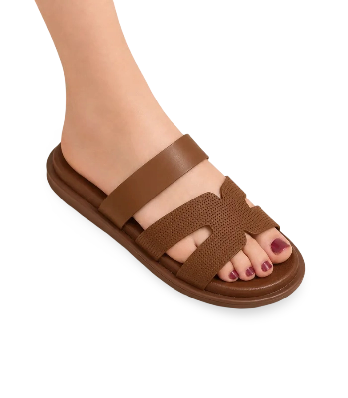 Claquette Orthopédique Pour Femmes - 100% cuir - Whiskey