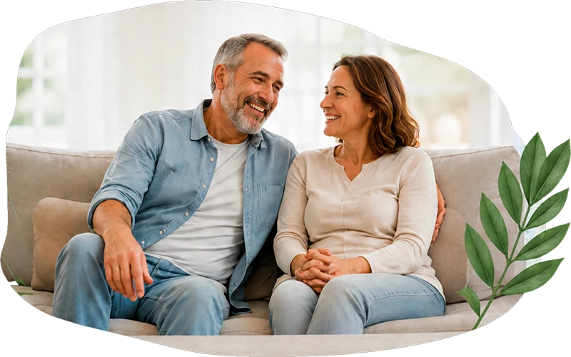 vieux homme et femme confort